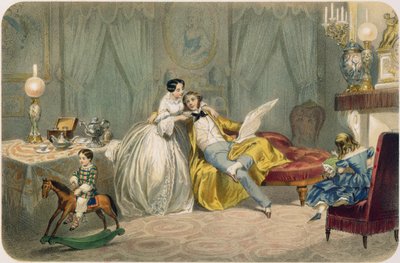 &39;By the fire&39;, da série &39;Soires Parisiennes&39; de Henri de Montaut